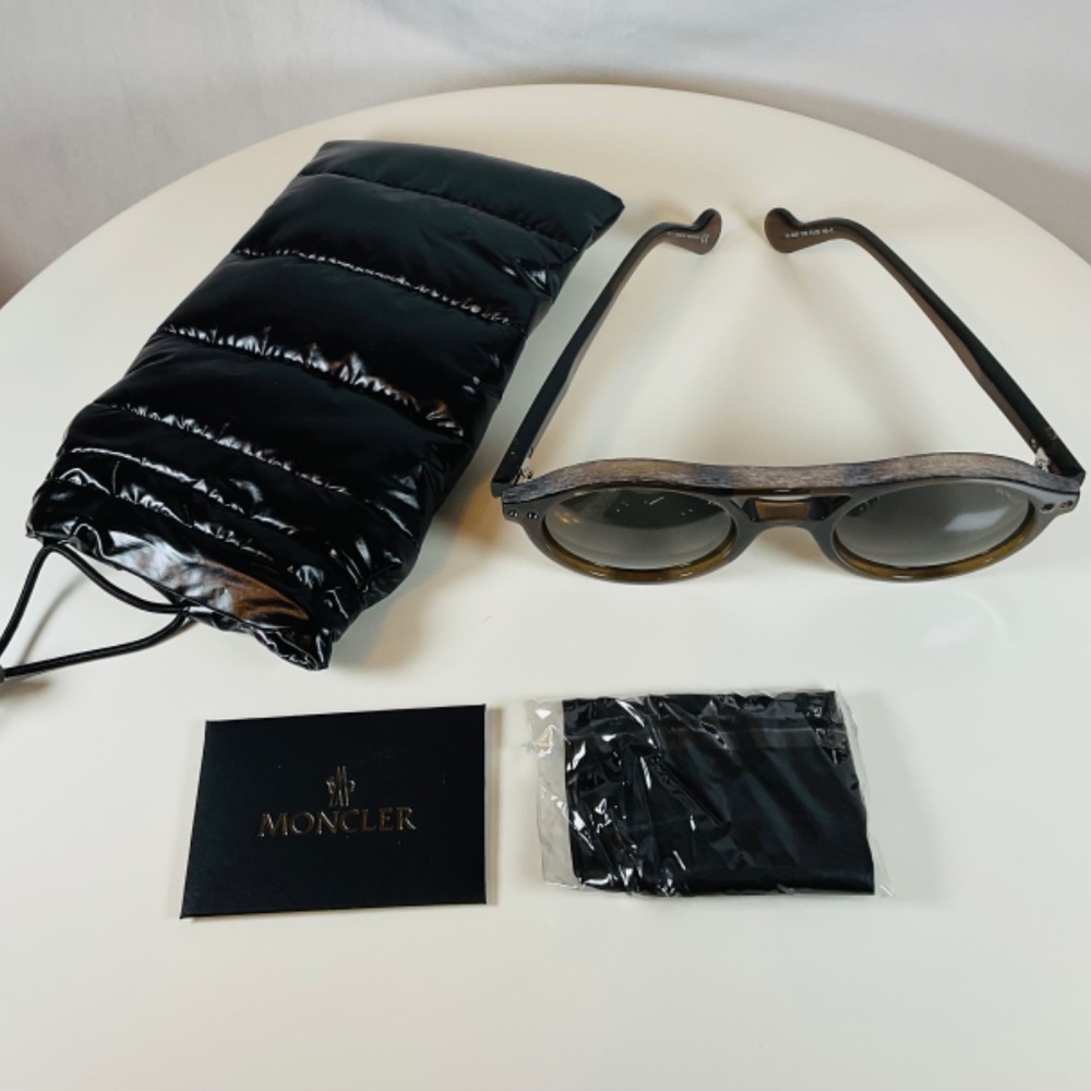 *Final Price* NEW MONCLER Designer 51mm Men’s Sunglasses Brown Italy - Picture 4 of 6